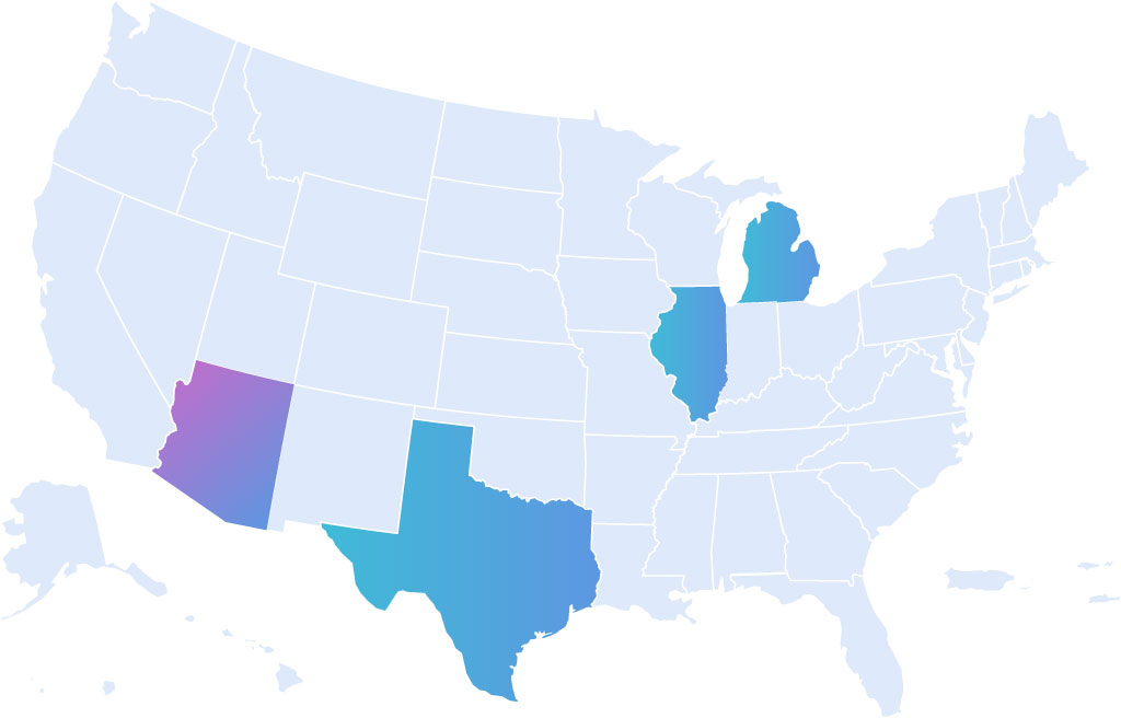 US map without comming soon